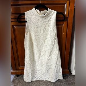 Forever 21 floral lace zip up dress